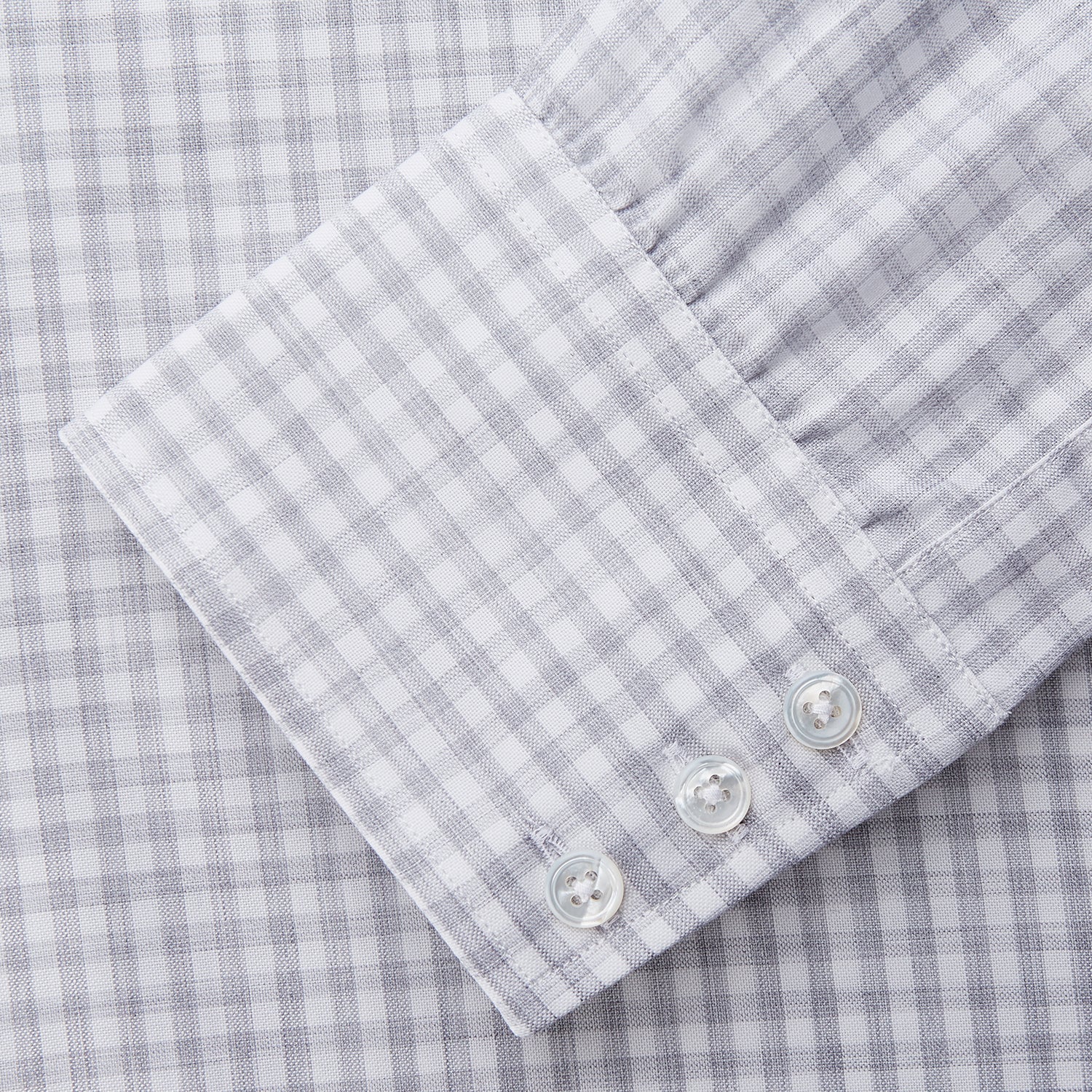 View 3 of product Grey Check Cotton Melange Regular Fit Mayfair Shirt