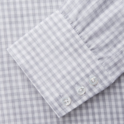 Grey Check Cotton Melange Regular Fit Mayfair Shirt Image 2
