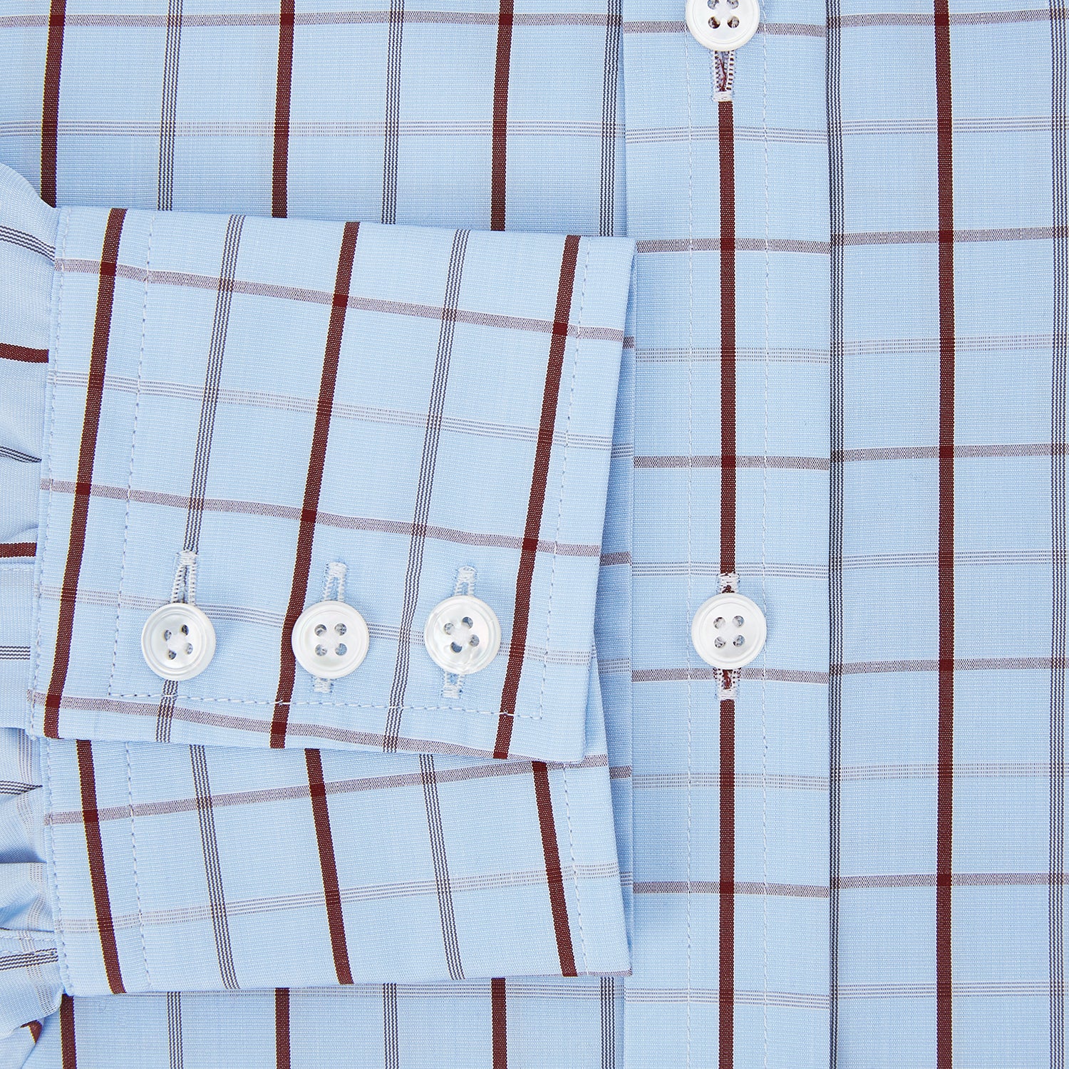 View 4 of product Burgundy Multi Combination Check Mayfair Shirt