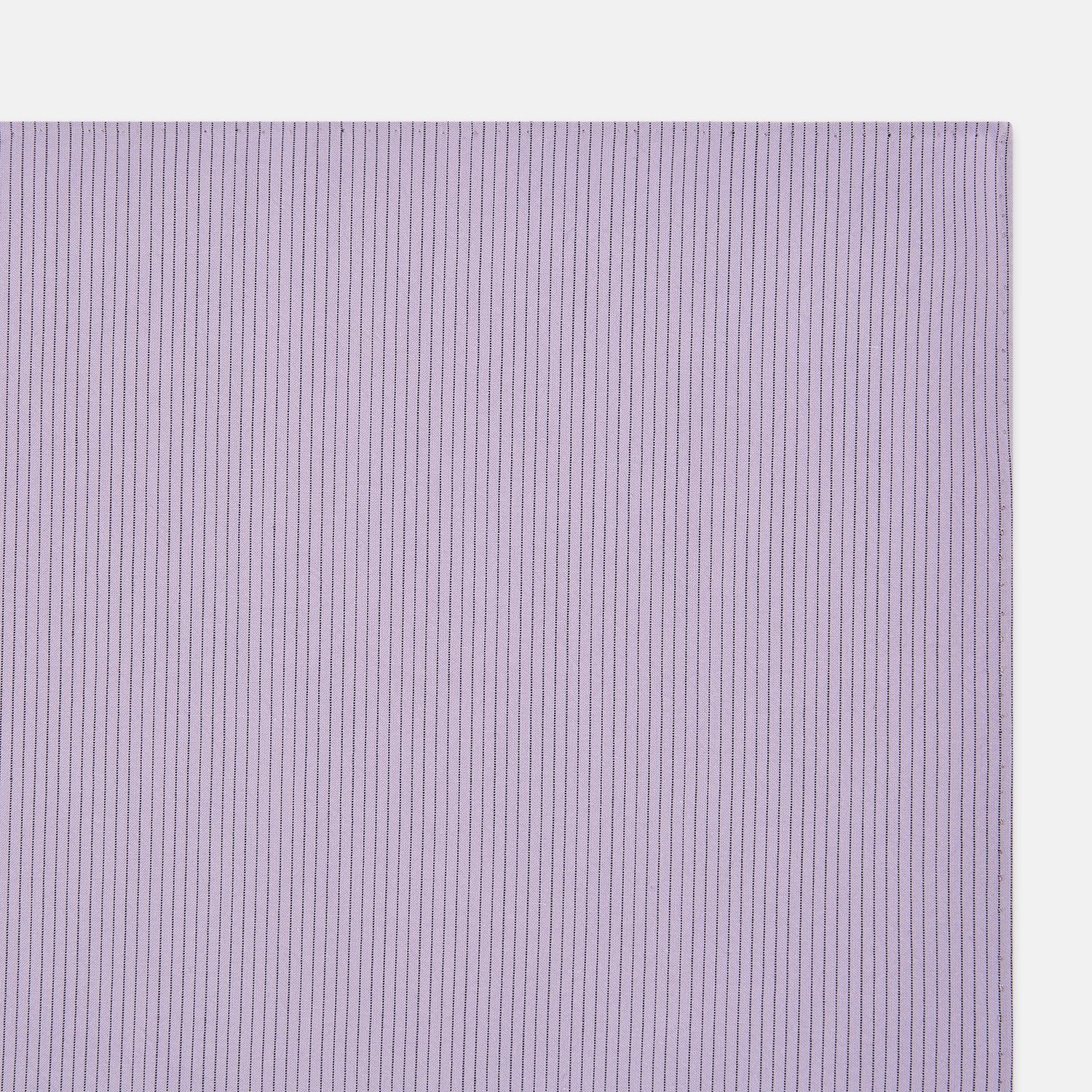 View 2 of product Lilac Pinstripe Hand-Rolled Handkerchief