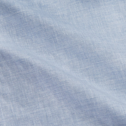 Pale Blue Linen Blend Weekend Fit Unwin Shirt Image 3