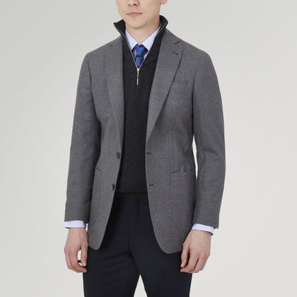 Grey Merino Wool Jacket Image 1