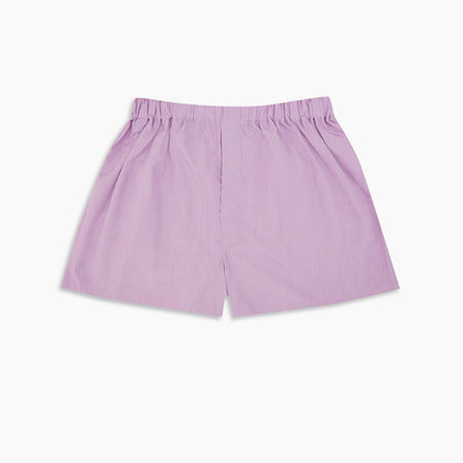 Lilac End-On-End Cotton Boxer Shorts Image 2