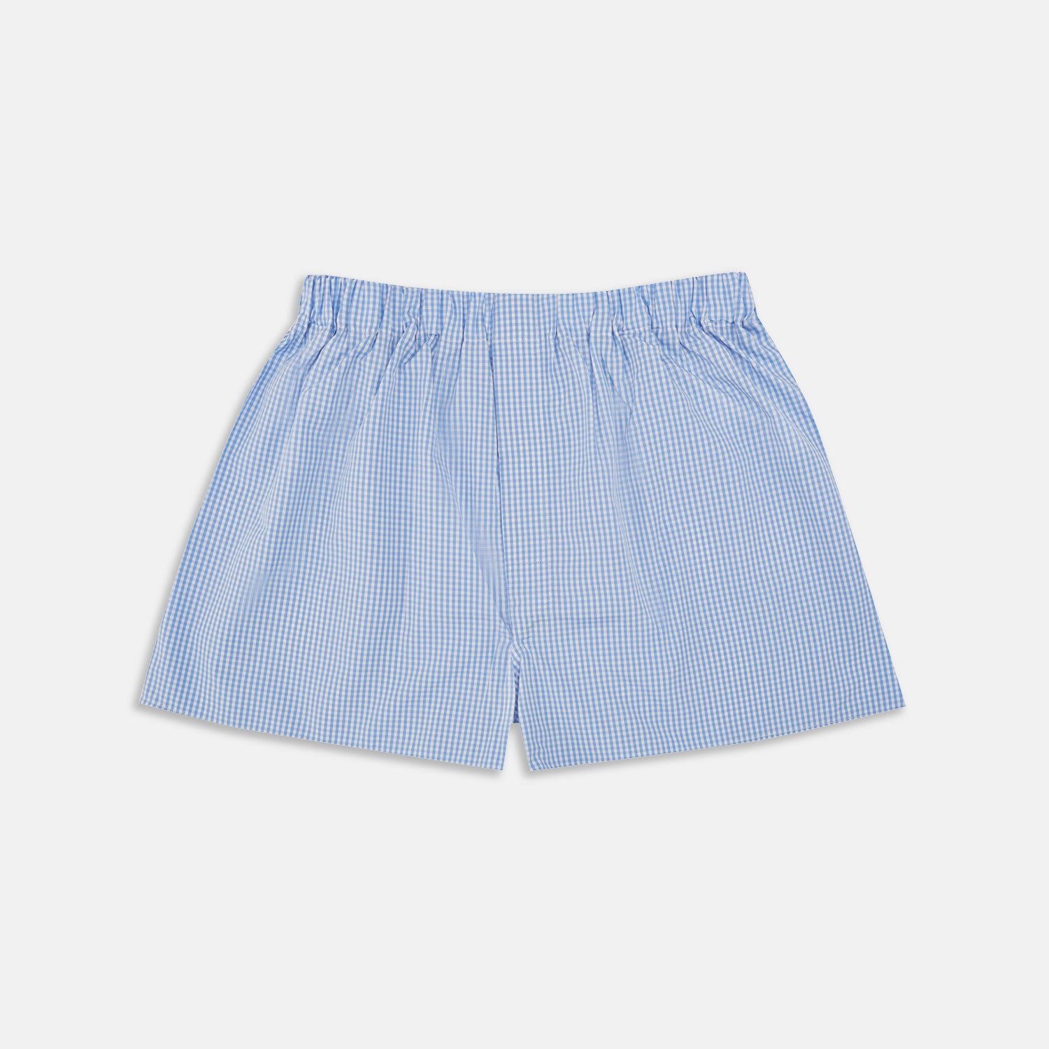 View 1 of product Light Blue Gingham Cotton Boxer Shorts