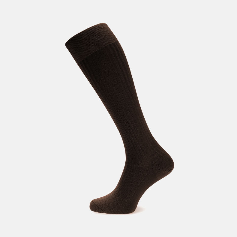 Brown Long Cotton Socks