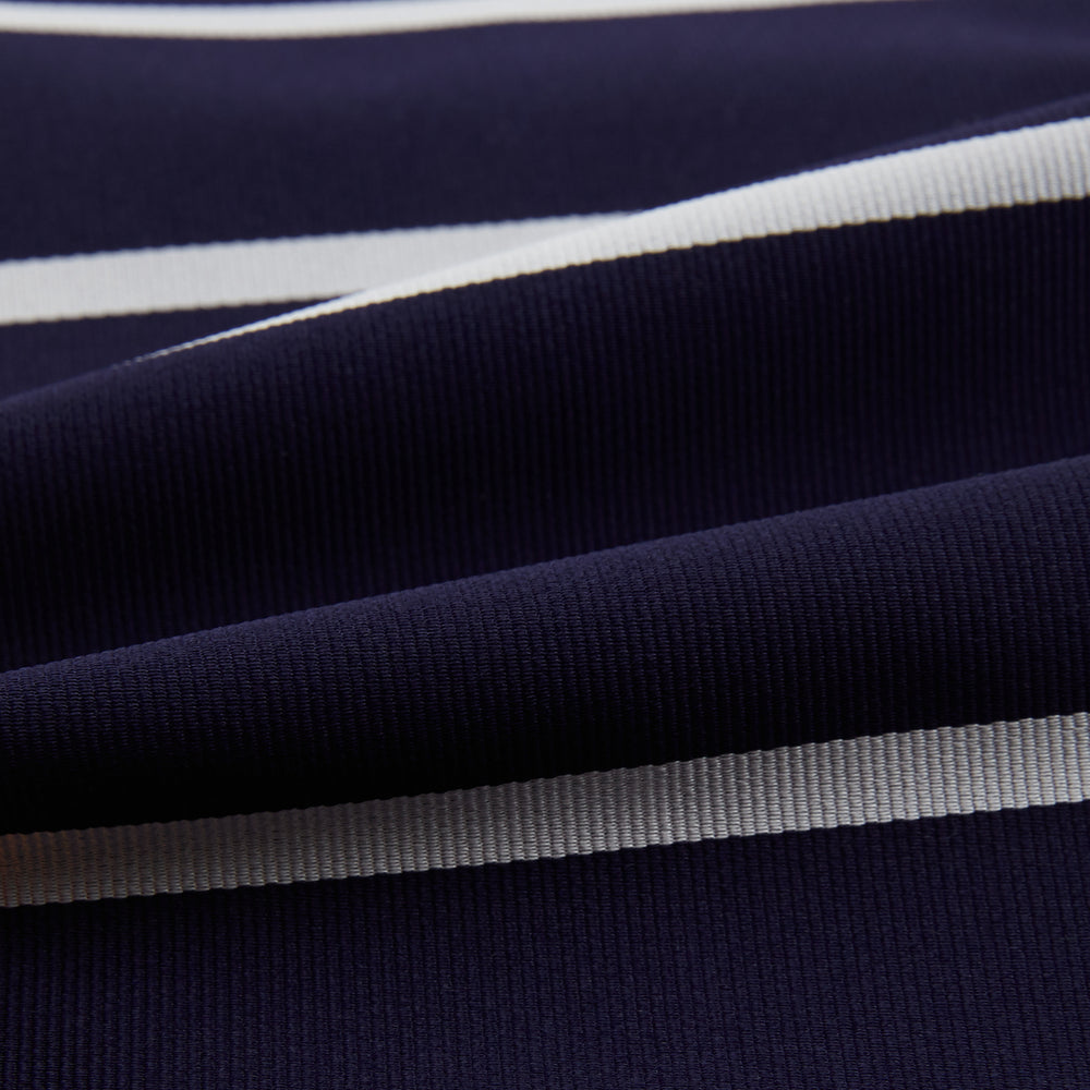 Silver Stripe and Navy Silk Cravat