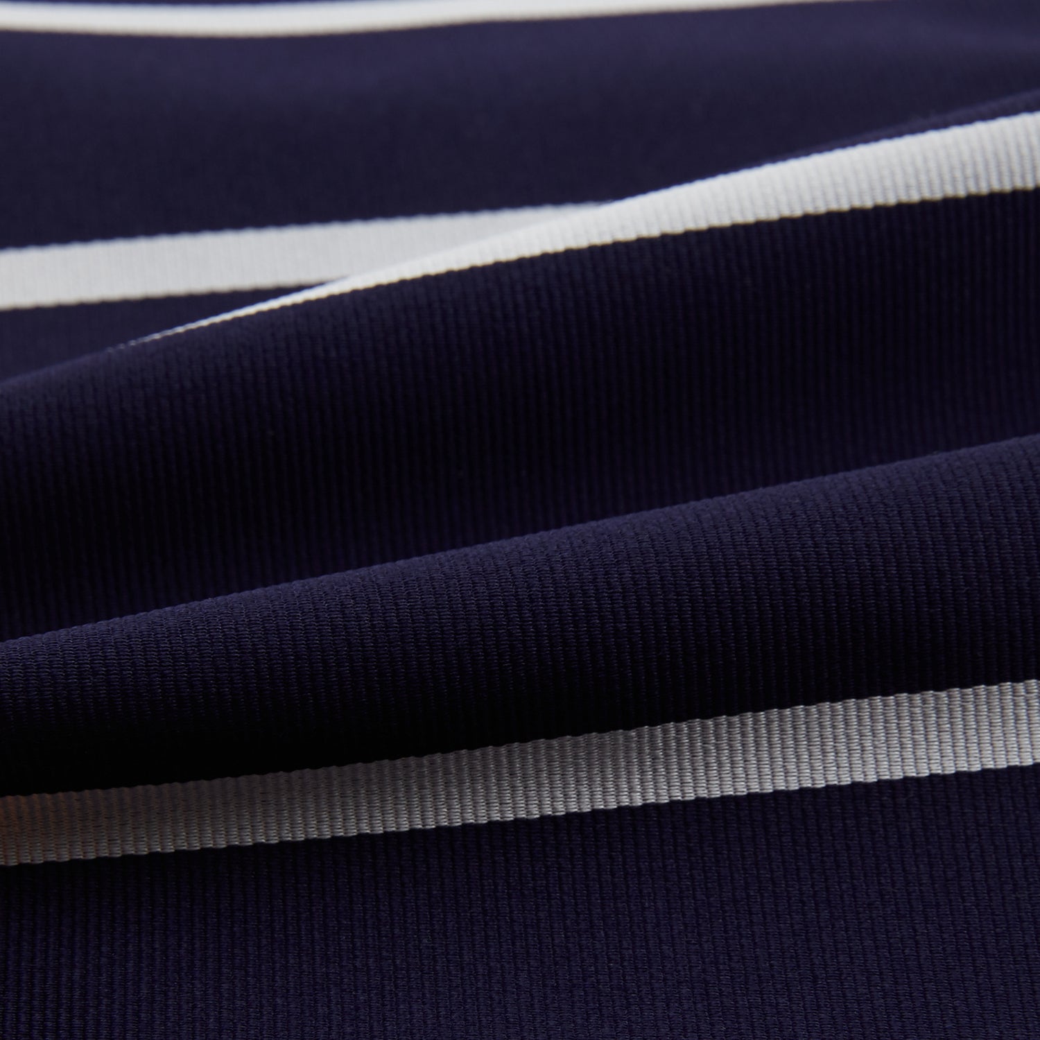 View 4 of product Silver Stripe and Navy Silk Cravat