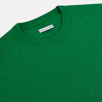 Grass Green Cashmere Round Neck Jumper