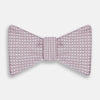 View 1 of product Pale Pink and White Square Silk Bow Tie