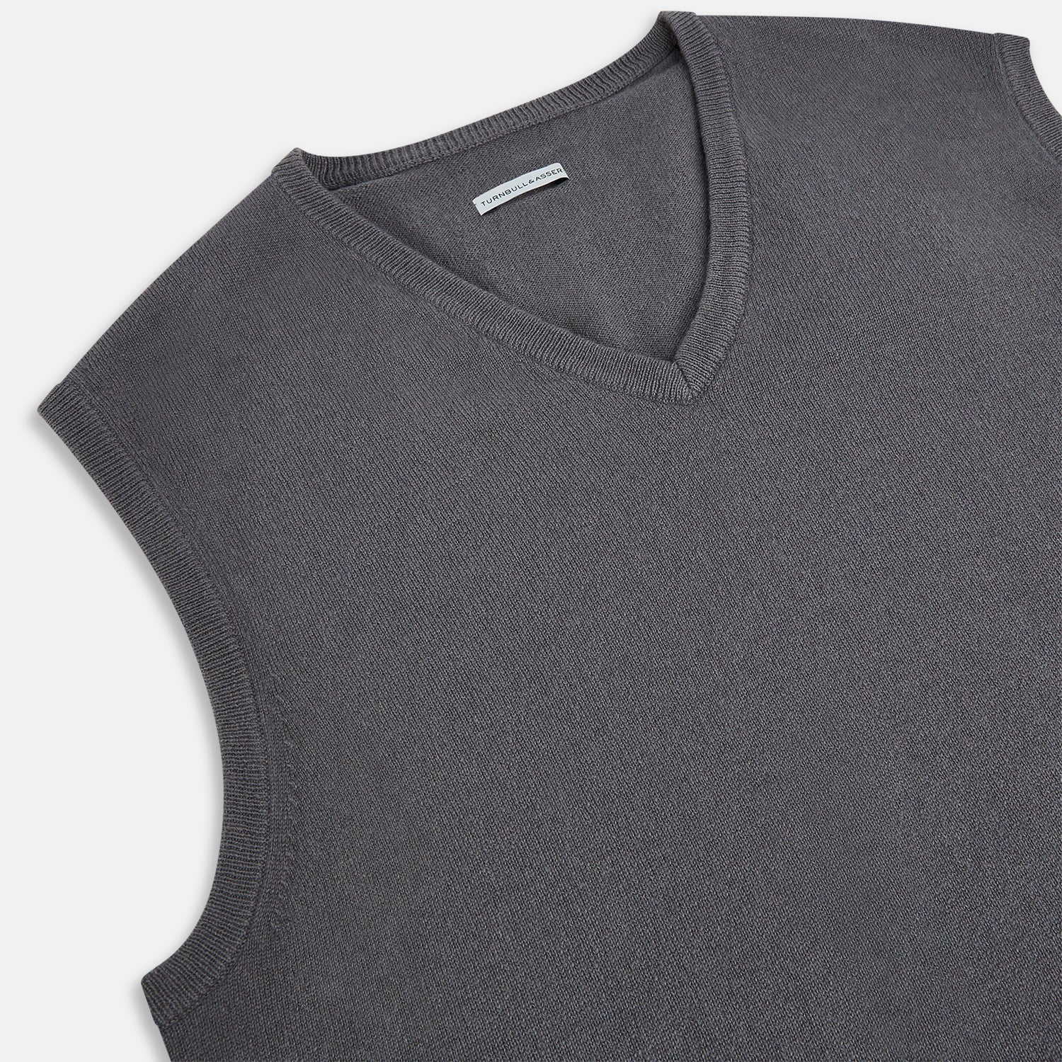 View 2 of product Slate Grey V-neck Cashmere Vest