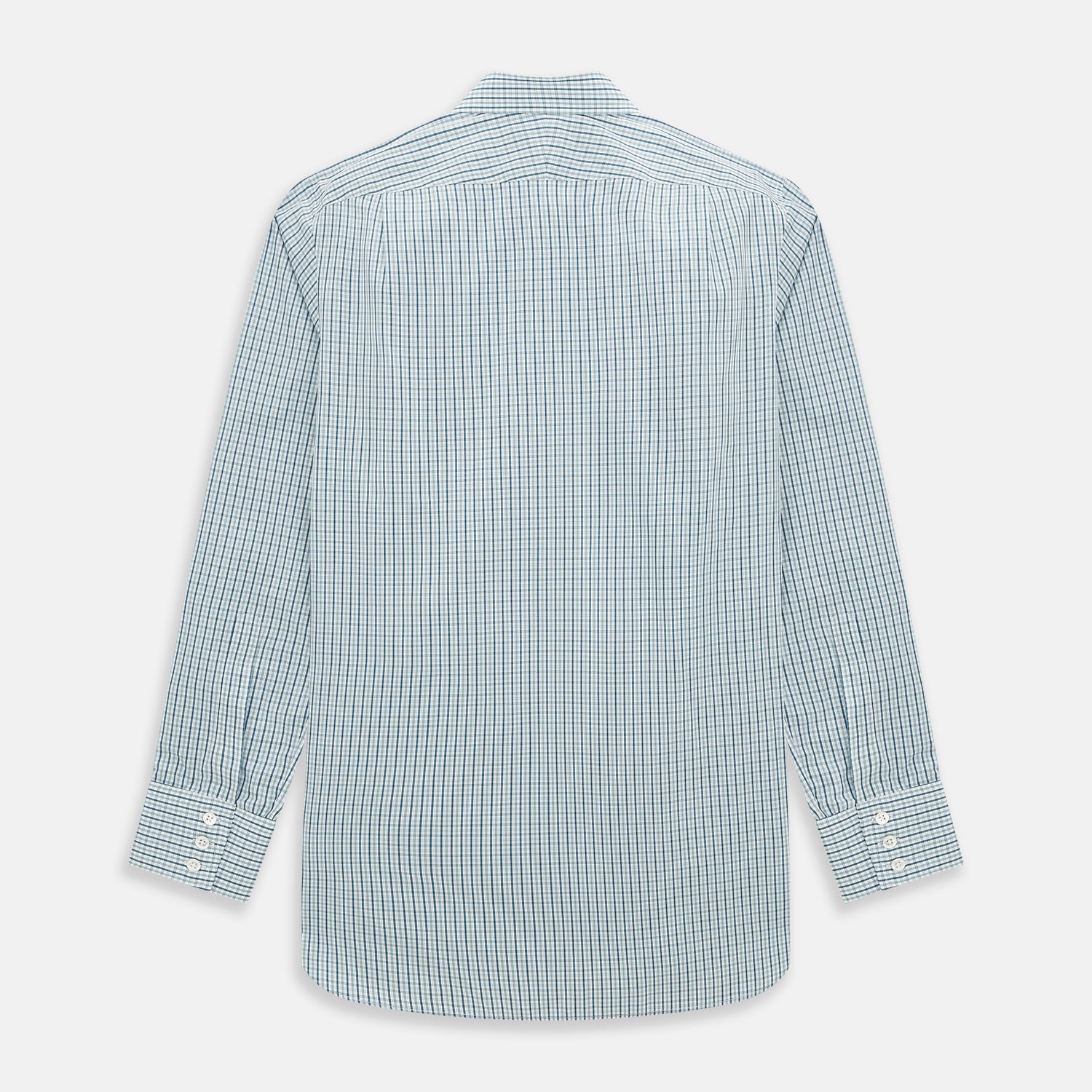 Light Petrol Micro Tattersall Check Mayfair Shirt