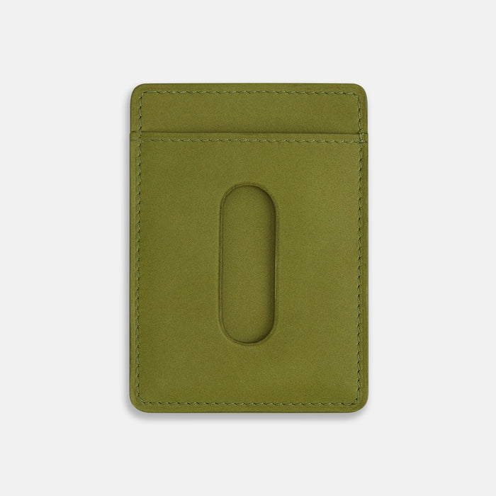 Moss Green Two-slot Card Case Image 1