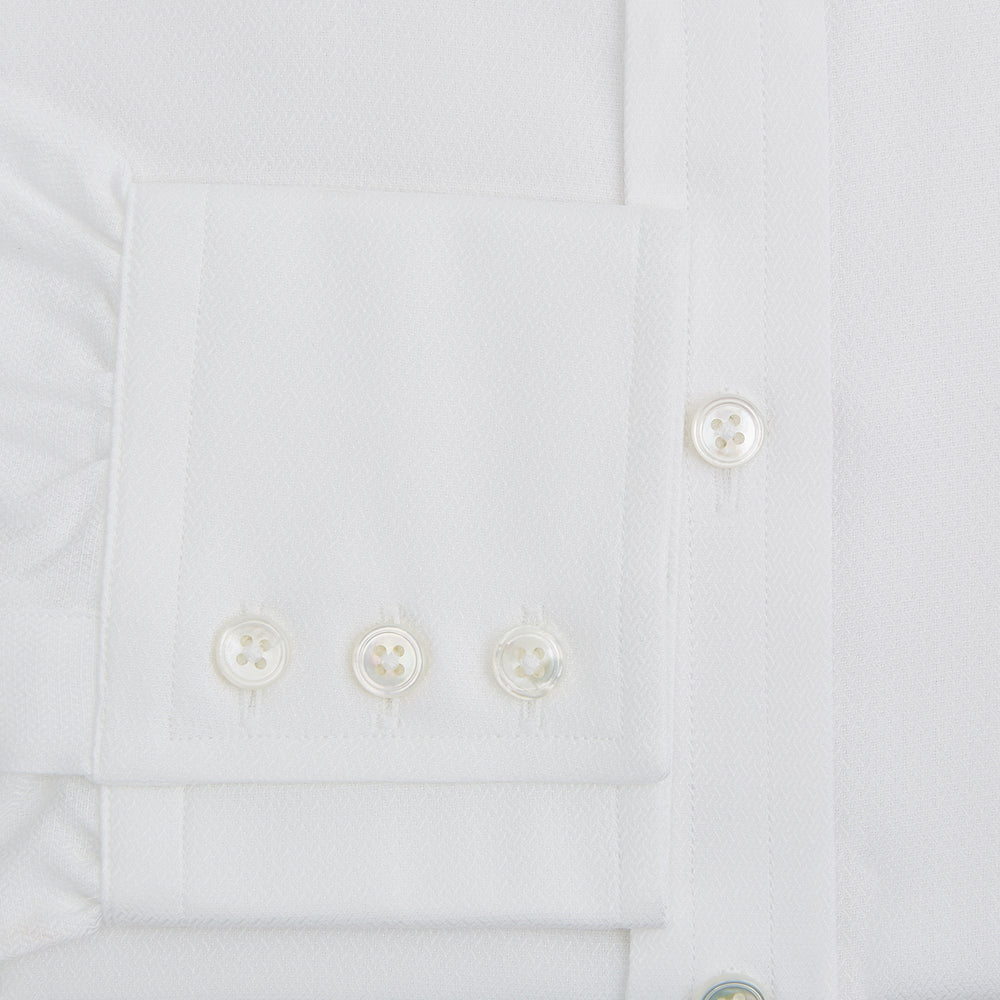 White Herringbone Mayfair Shirt