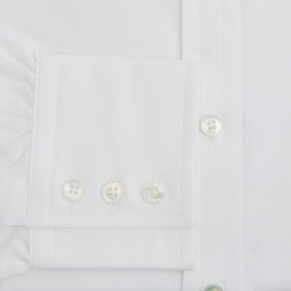 White Herringbone Mayfair Shirt Image 3