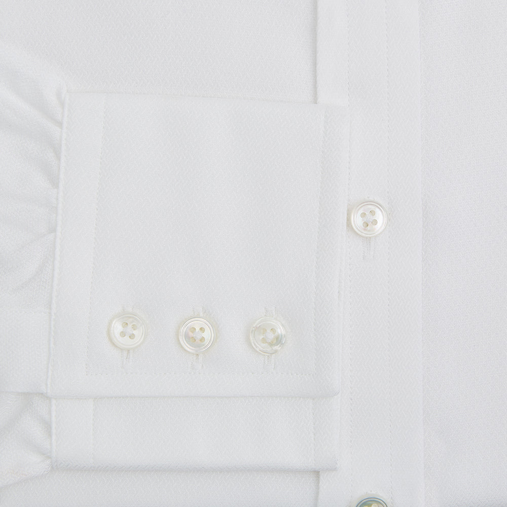 White Herringbone Mayfair Shirt