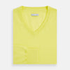 View 4 of product Bright Yellow Cashmere V-neck Jumper