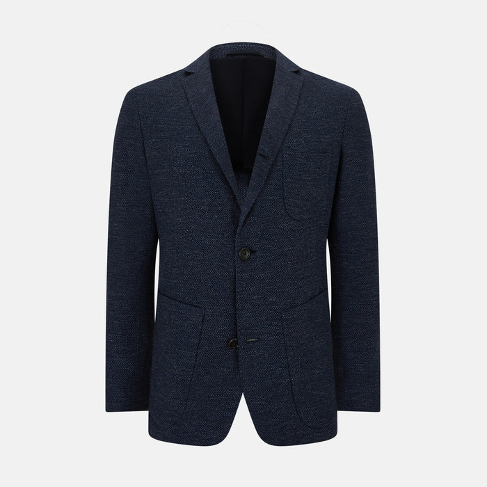Navy Linen Blend Cambridge blazer
