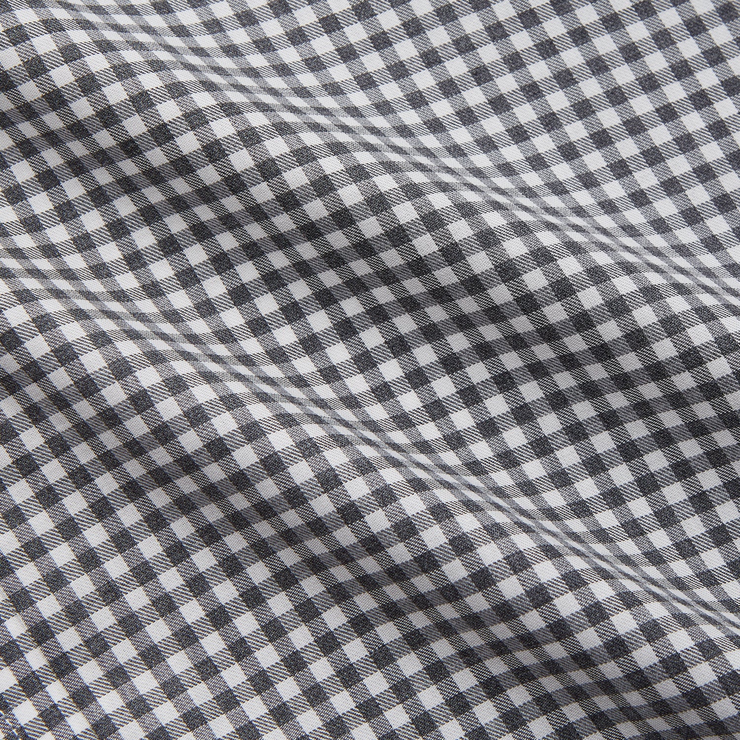 View 4 of product Grey Gingham Check Cotton Melange Regular Fit Mayfair Shirt