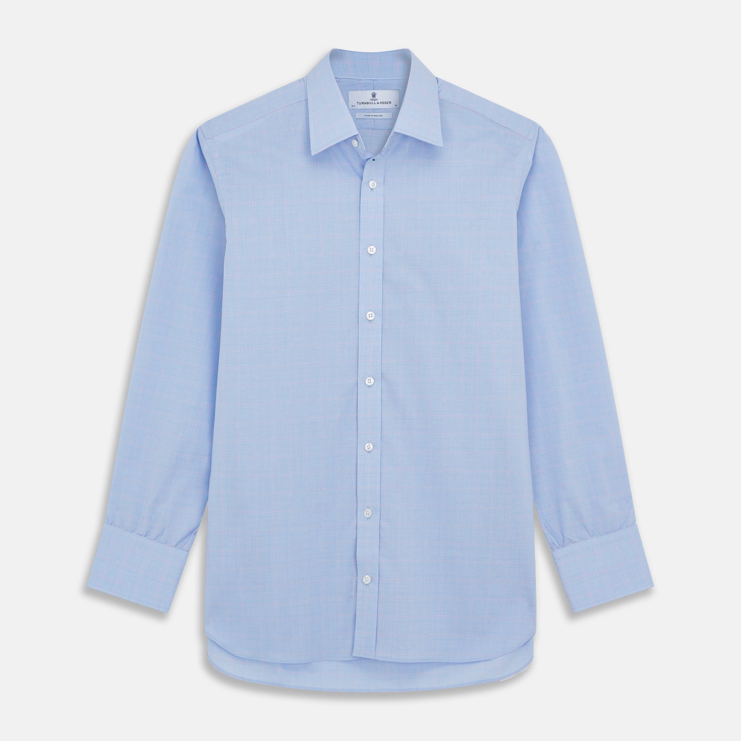 View 1 of product Blue and Pink Prince of Wales Check Mayfair Shirt