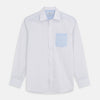 View 1 of product White and Blue Stripe Cotton RE-PURPOSE Weekend Fit Finch Shirt