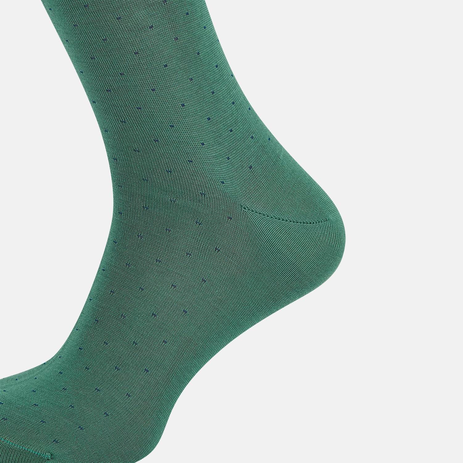 View 4 of product Forest Green/Navy Dot Mid-Length Socks