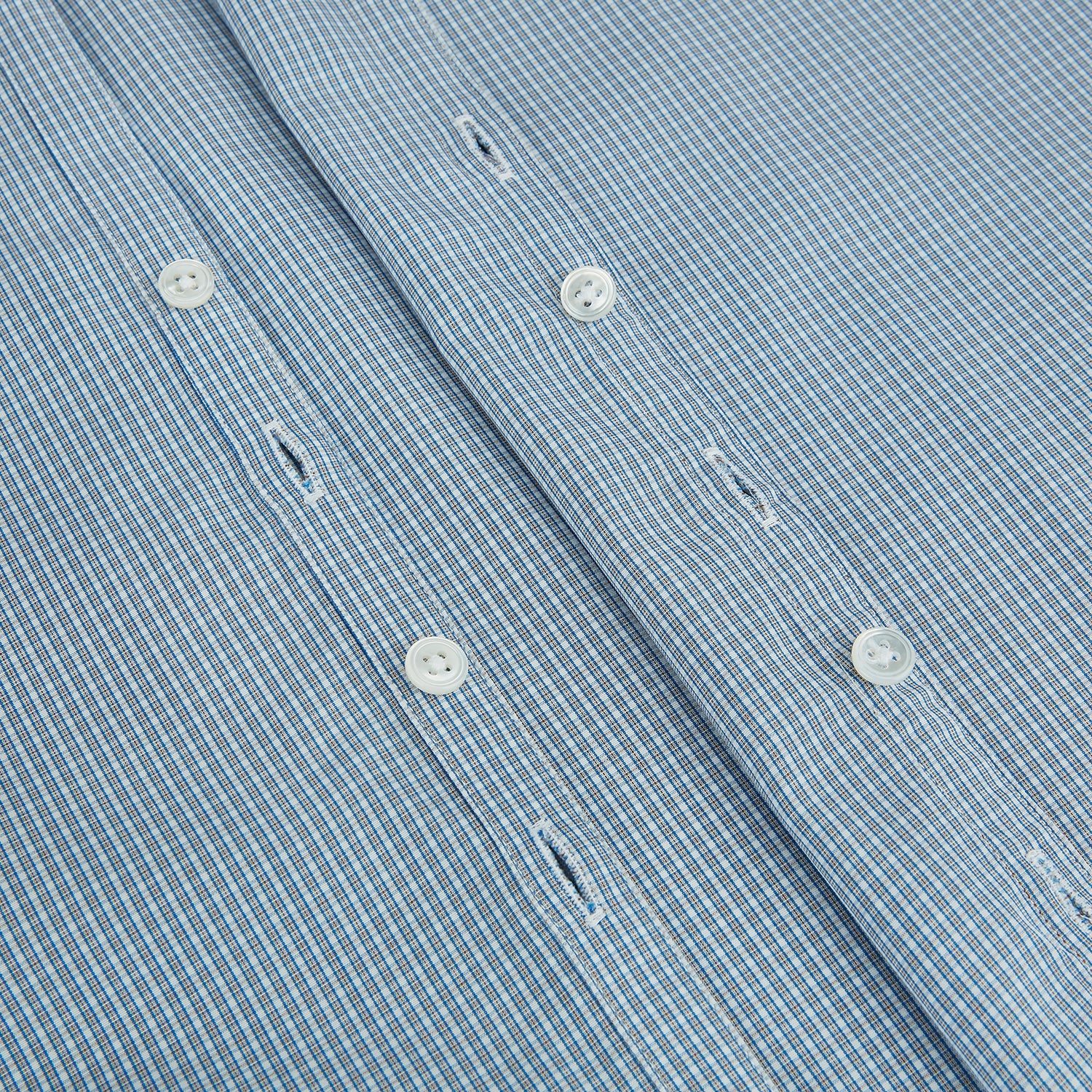 View 7 of product BLUE AND BROWN MICRO SHADOW CHECK WESTMINSTER SHIRT