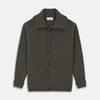 View 1 of product Green and Grey Cashmere Melange Lowry Cardigan