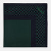 View 3 of product Navy and Green Dot Silk Pocket Square