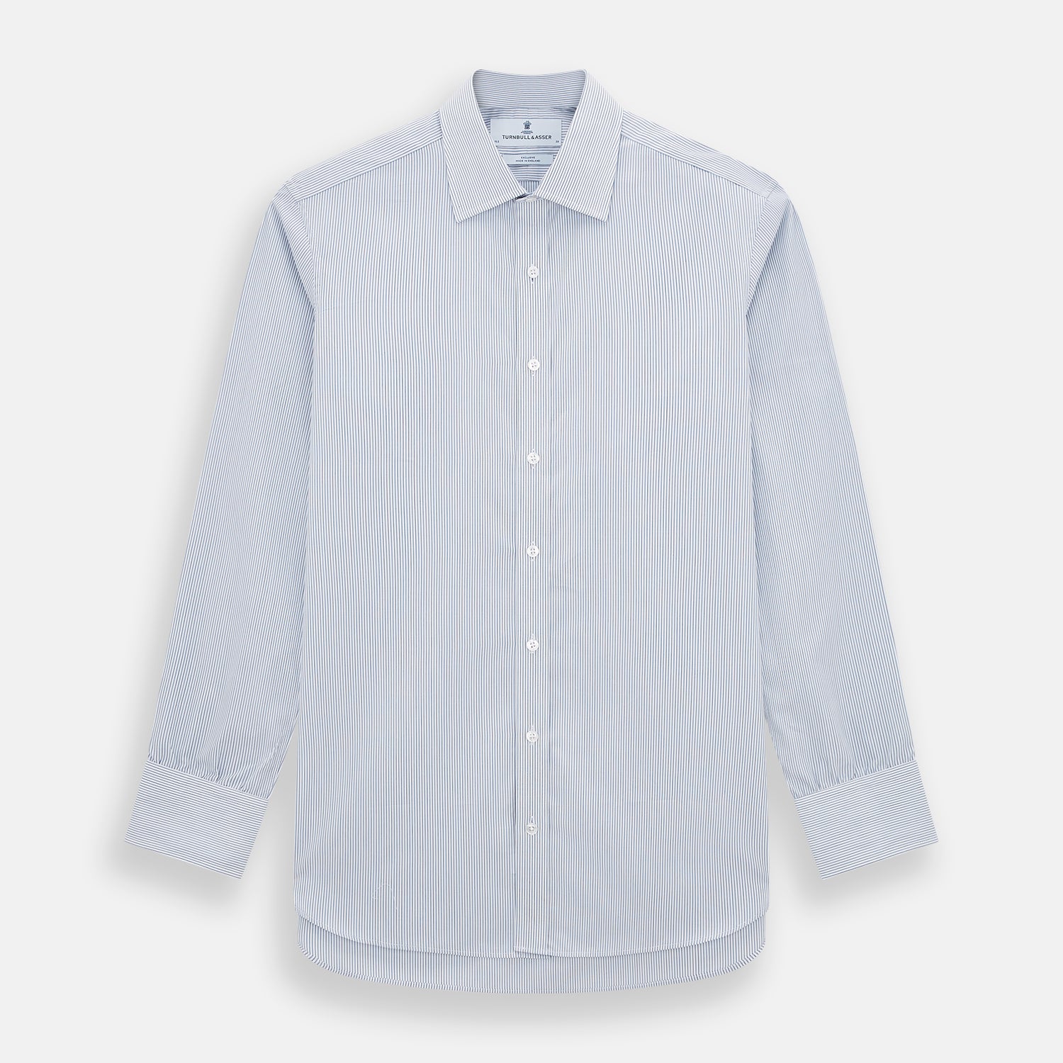 View 1 of product Blue Ticking Pinstripe Mayfair Shirt