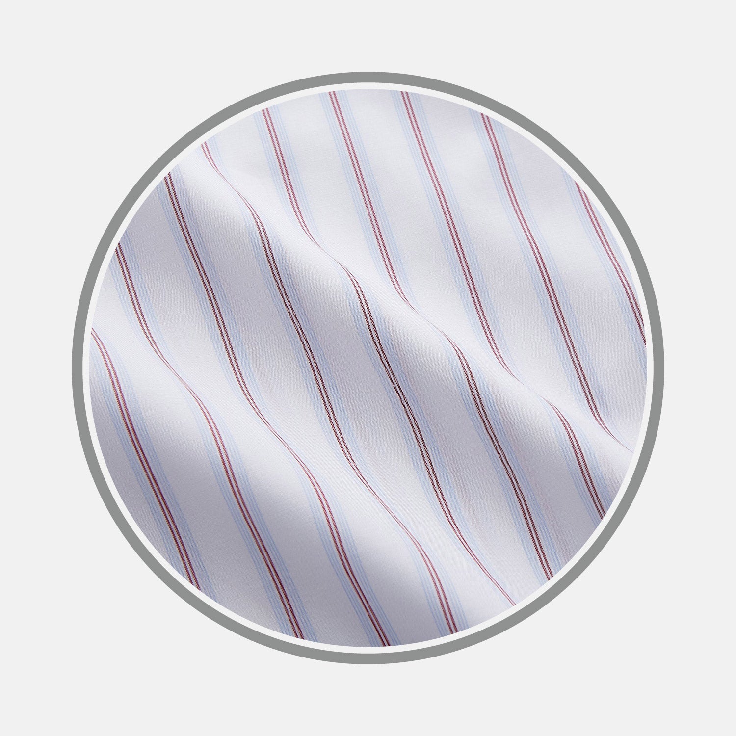 View 1 of product Red and Blue Multi Stripe Cotton Fabric
