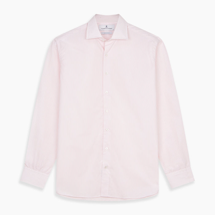 White and Pink Wide Stripe Belgravia Shirt Image 5