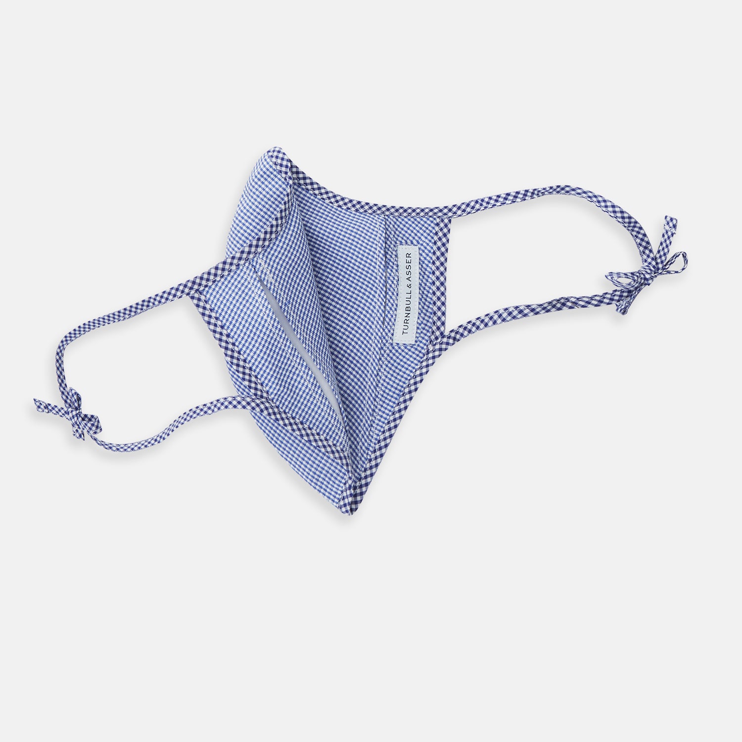 View 5 of product White & Navy Multi Check Commuter Mask With 3 Viroformula™ Filters