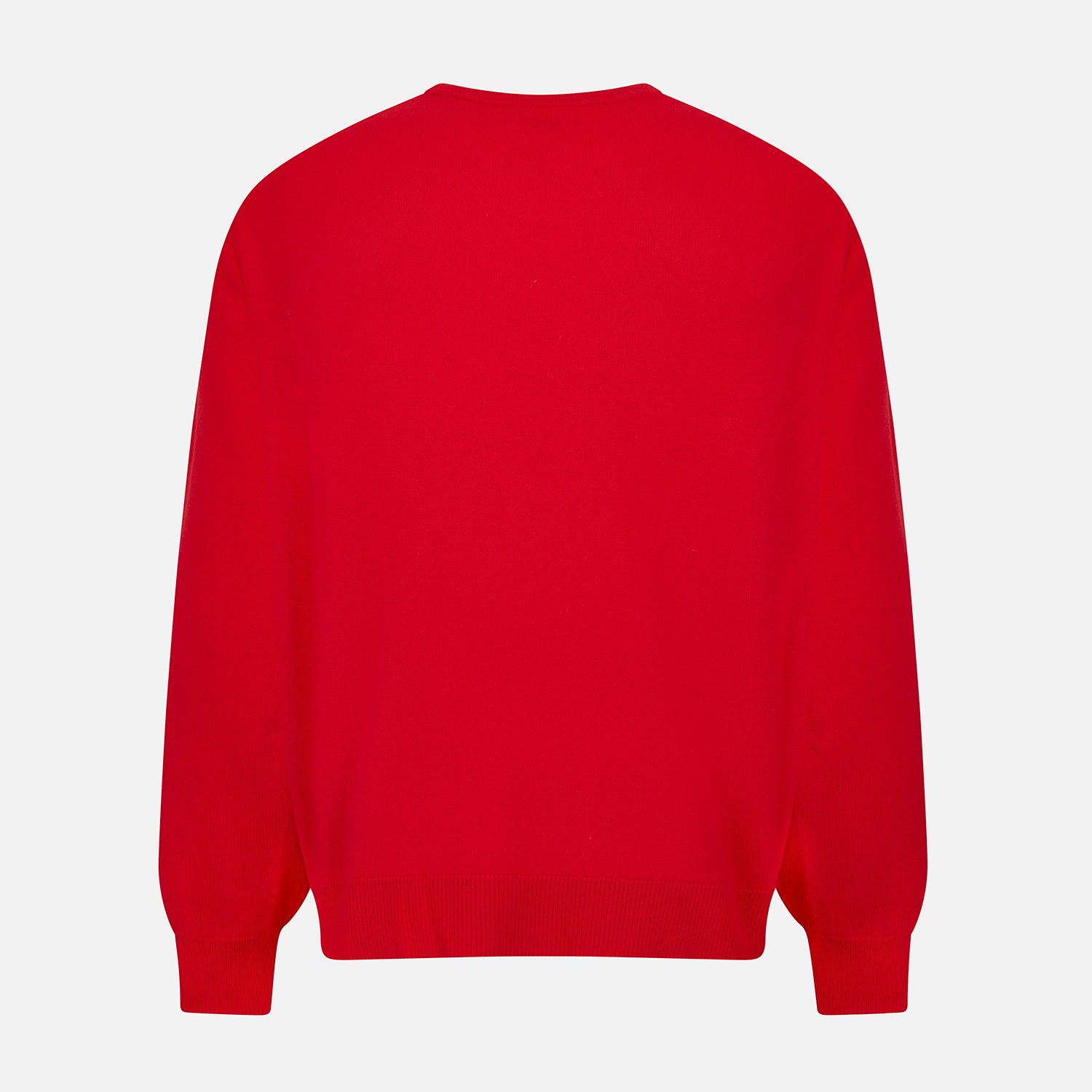 View 3 of product Red Cashmere Round Neck Jumper