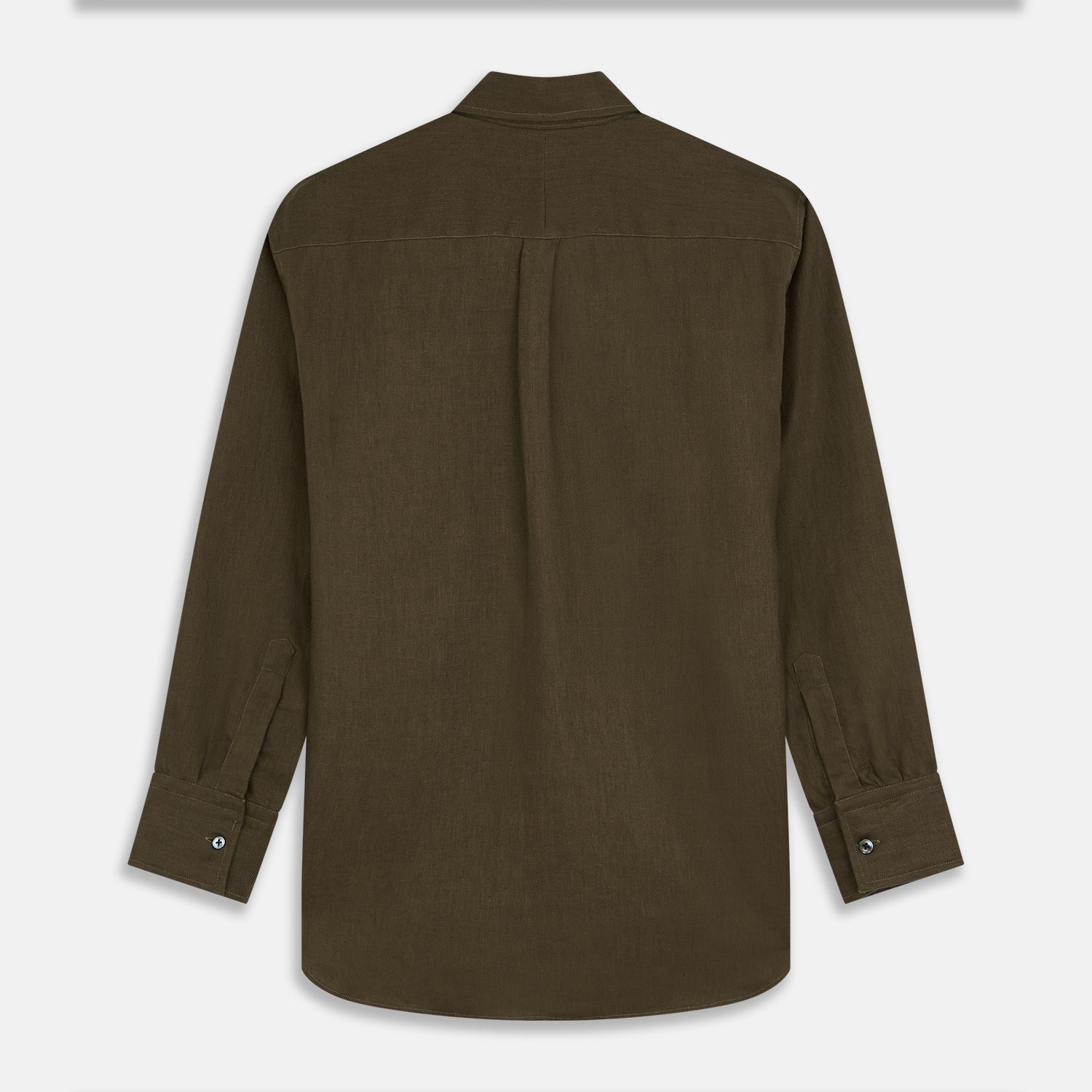 View 5 of product Khaki Green Linen Weekend Fit Langston Shirt