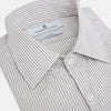 Coffee and Grey Shadow Pinstripe Westminster Shirt