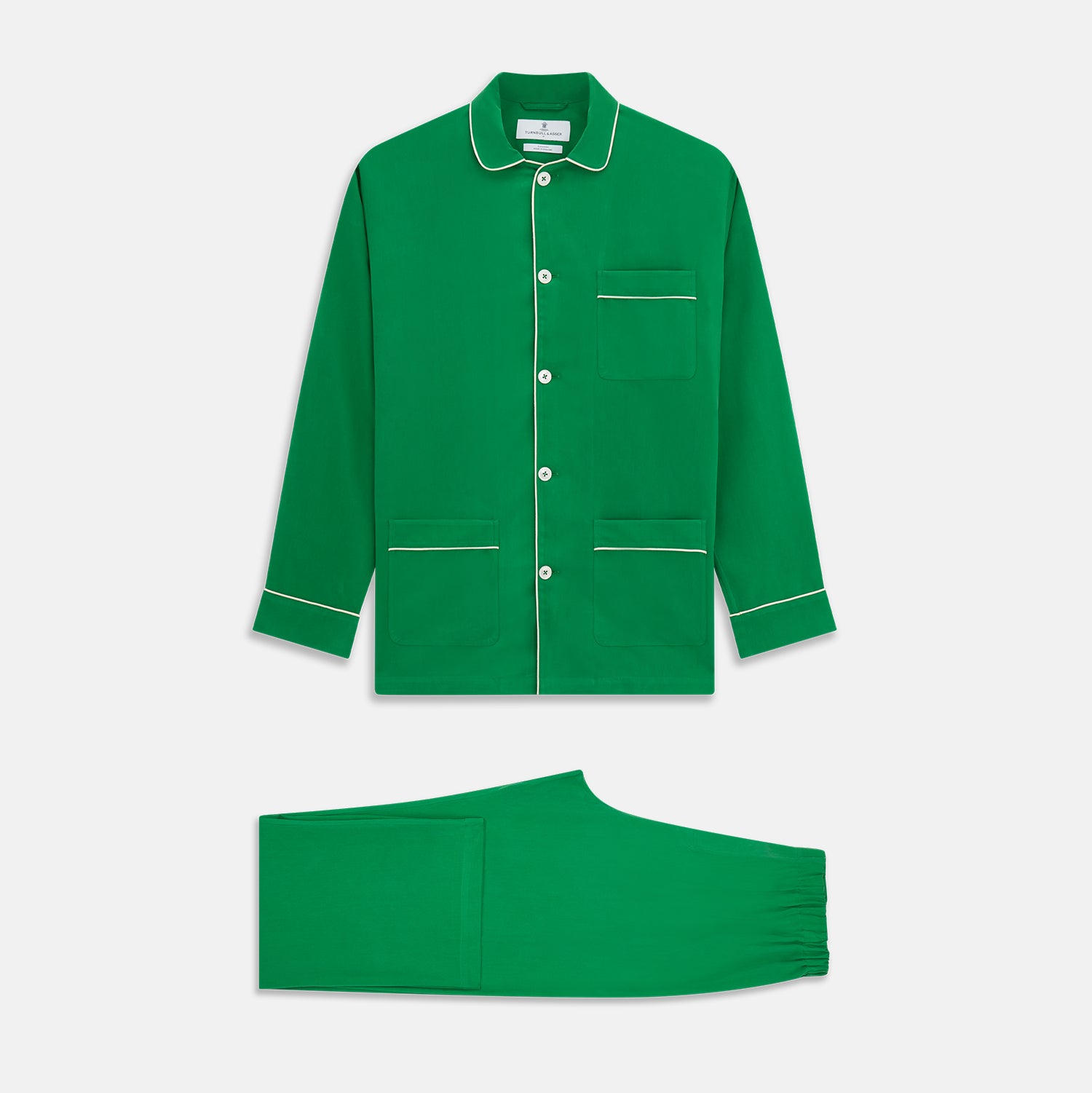 View 1 of product Green Silk Hyde Pyjamas Set