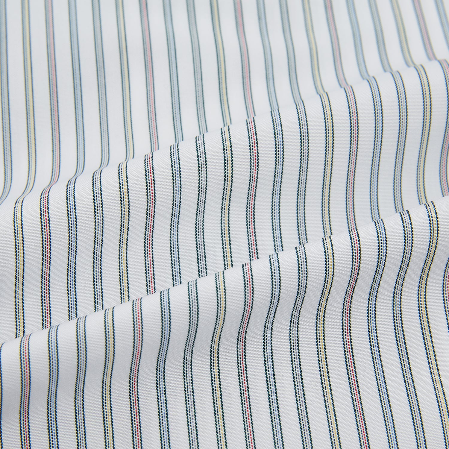 View 6 of product Forest Green with Multicoloured Music Stripe Mayfair Shirt