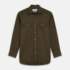 View 1 of product Khaki Green Linen Weekend Fit Langston Shirt