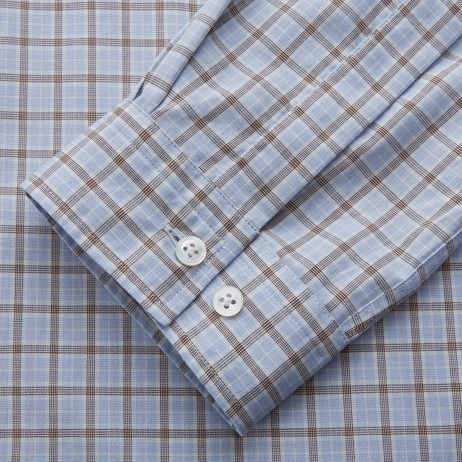 View 3 of product Pale Blue Multi Check Cashmerello Holiday Fit Winnington Shirt