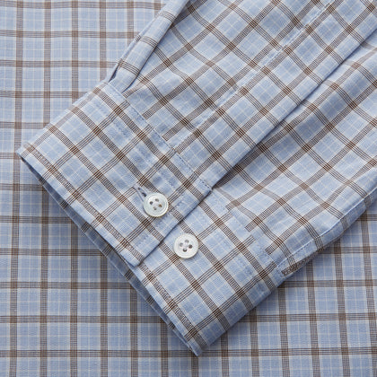 Pale Blue Multi Check Cashmerello Holiday Fit Winnington Shirt Image 2