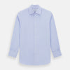 View 1 of product BLUE HERRINGBONE TAILORED FIT SHIRT WITH KENT COLLAR