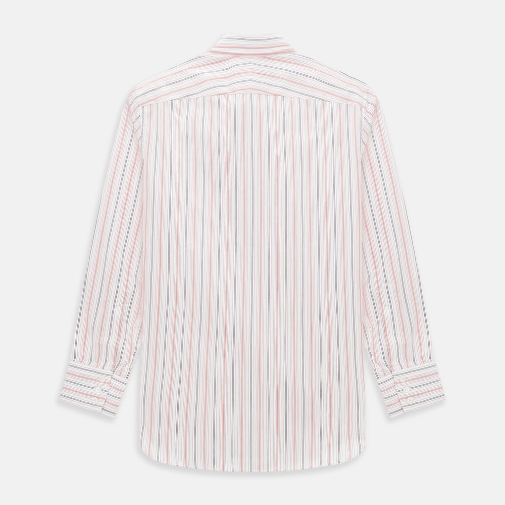 Red Multi Pencil Stripe Windsor Shirt