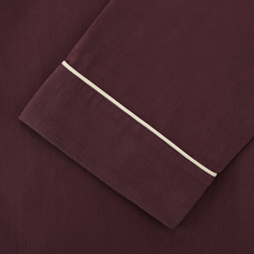 Plain Plum Silk Modern Pyjama Set