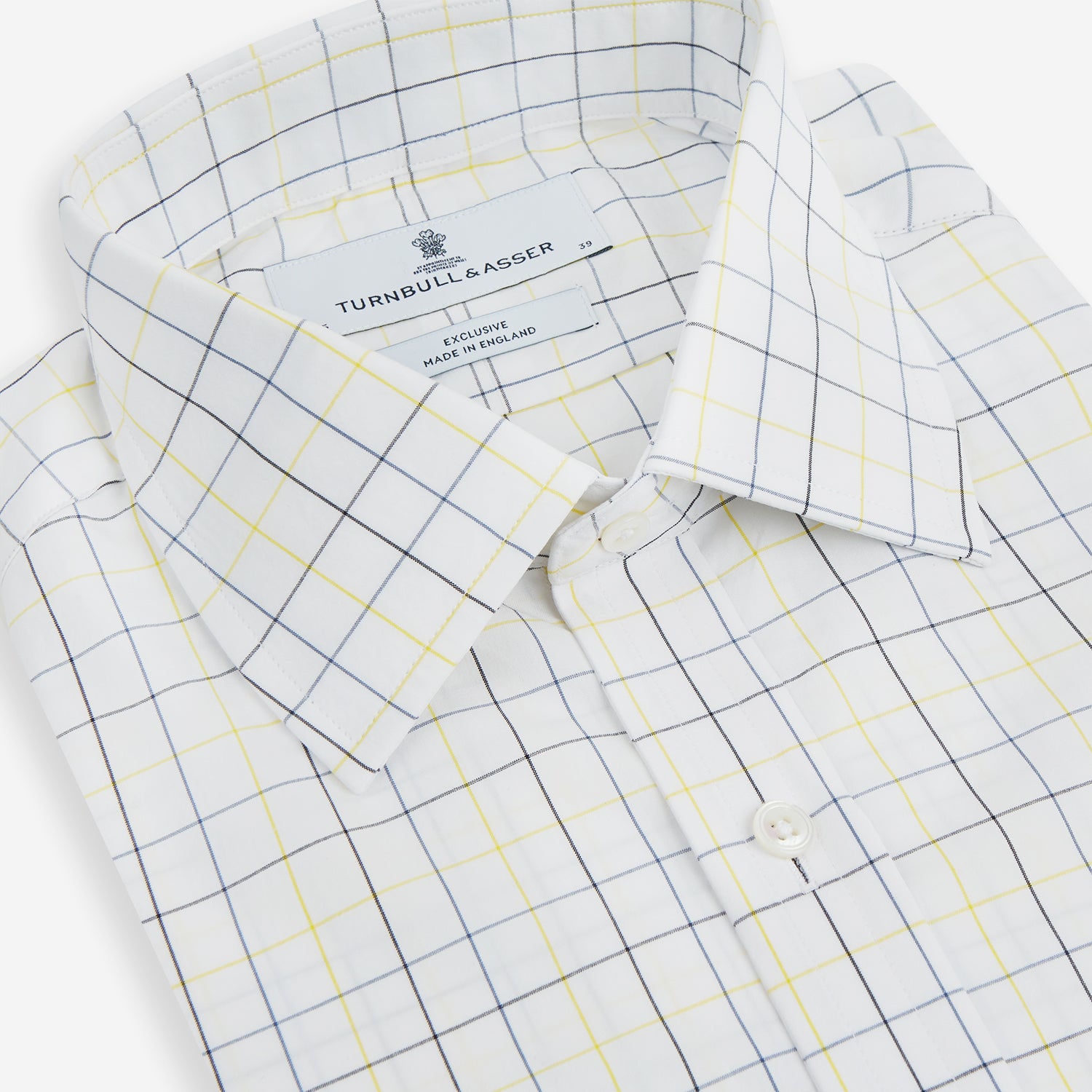 View 2 of product Yellow and Blue Grid Check Mayfair Shirt