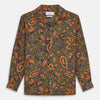 View 1 of product Khaki Green Floral Silk Holiday Fit Winnington Shirt