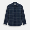 View 1 of product Indigo and White Thin Plaid Check Windsor Shirt