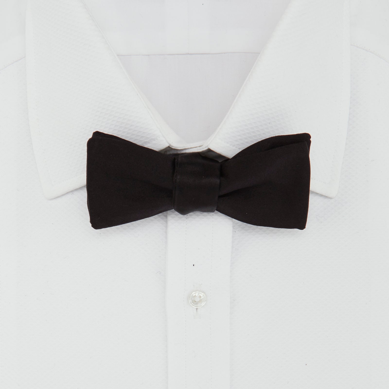 View 2 of product Black Batwing Satin Bow Tie