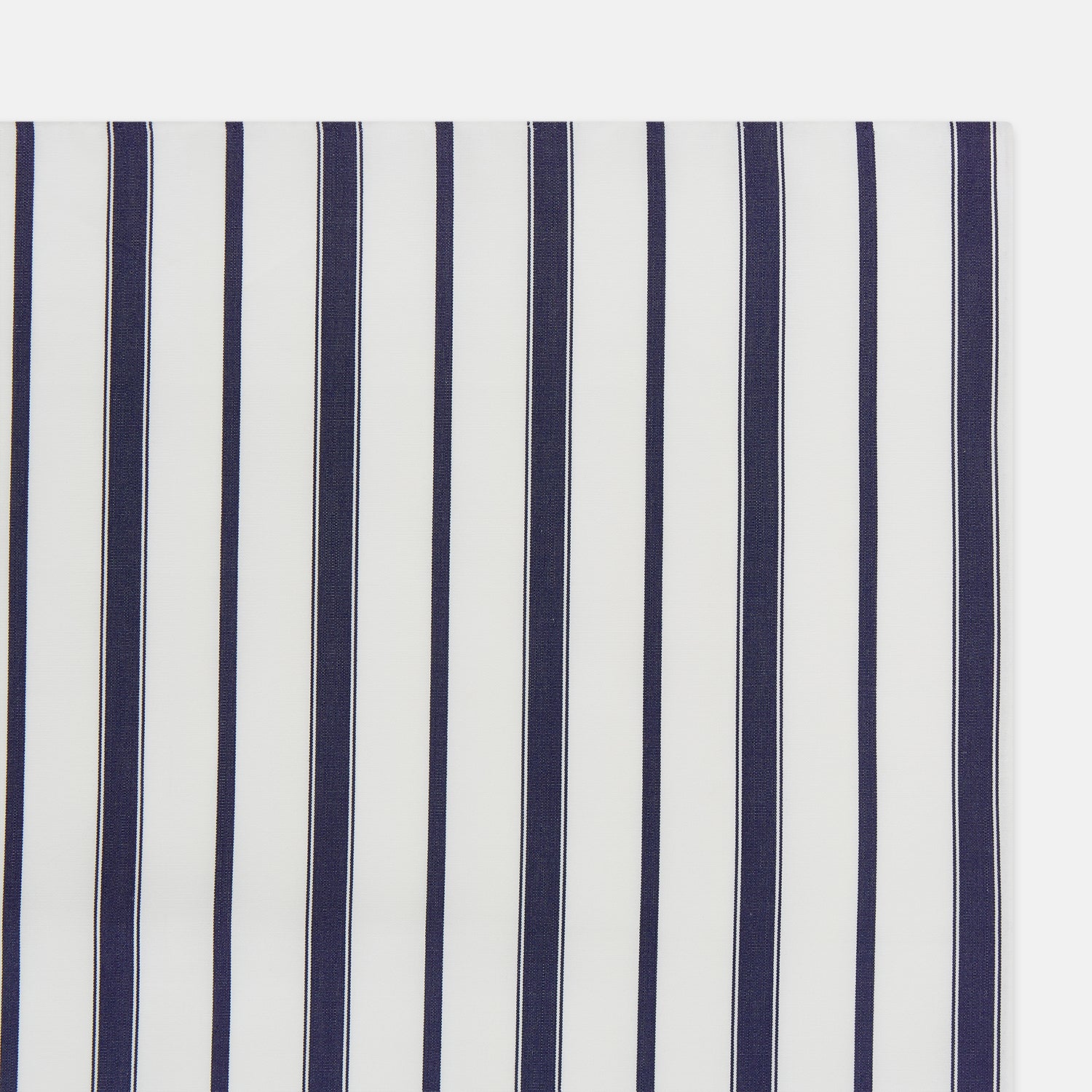 View 2 of product Navy Double Stripe Hand-Rolled Handkerchief