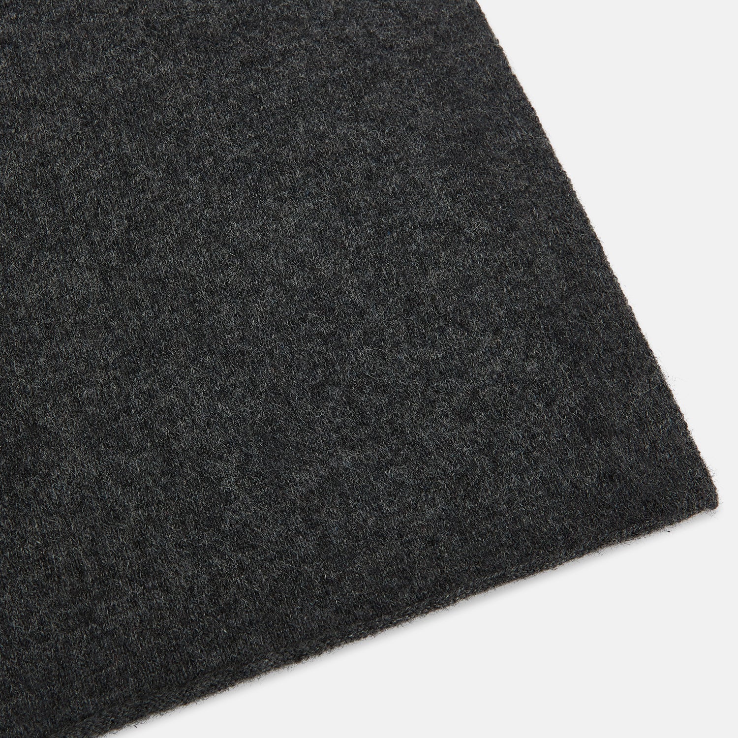 View 2 of product Plain Graphite Cashmere Knitted Scarf