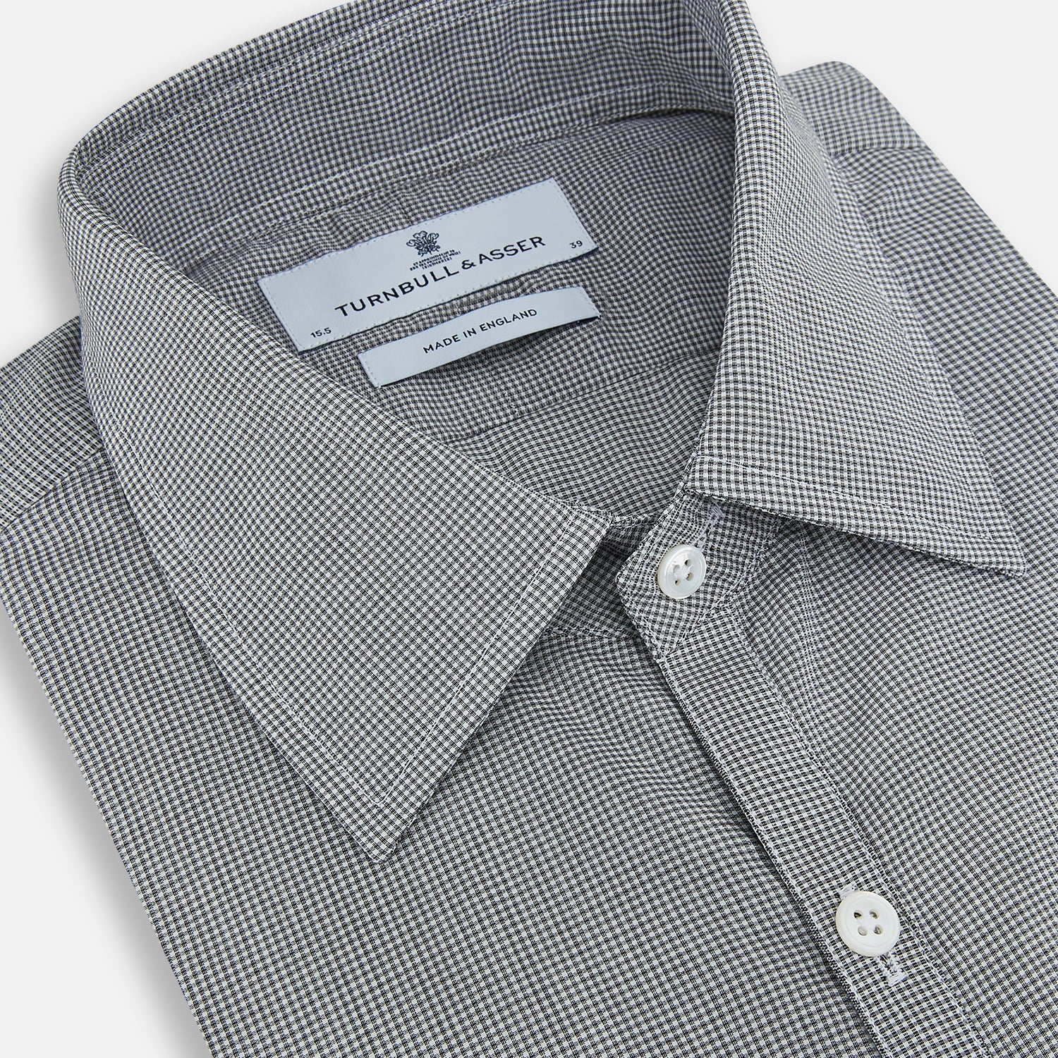 Color Check Micro Check Grey and White Micro Check Westminster Shirt – Turnbull & Asser